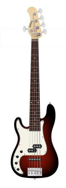 Sadowsky MetroLine 21-Fret Hybrid P/J Bass, Red Alder Body, Morado Fingerboard, 5-String, Lefthand - Almond Sunburst Transparent Satin