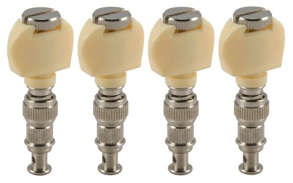 Grover 1W Champion Deluxe Ukulele Pegs with Pearloid Button - 4 pcs. - Nickel