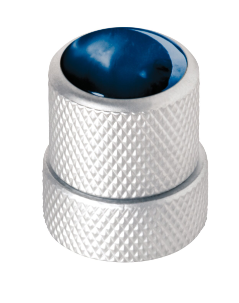Framus & Warwick - Stacked Potentiometer Dome Knobs, Blue Perloid Cap