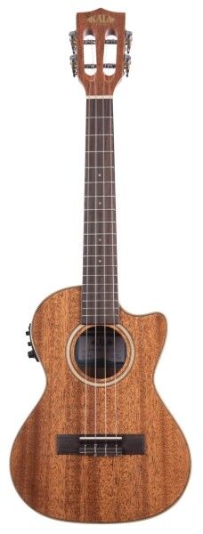 KALA KA-SMH-TG-CE - Gloss Solid Mahogany Tenor Ukulele, with Cutaway, EQ and Case (UC-T)