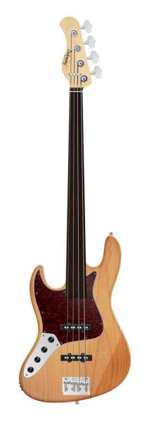 Sadowsky MetroLine 22-Fret Will Lee Artist Line Bass, Red Alder Body, Tigerstripe Ebony Fingerboard, 4-String, Fretless, Lefthand - Natural Transparent Satin
