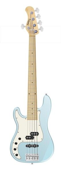 Sadowsky MetroLine 21-Fret Hybrid P/J Bass, Swamp Ash Body, Maple Fingerboard, 5-String, Lefthand - Solid Ice Blue Metallic Satin