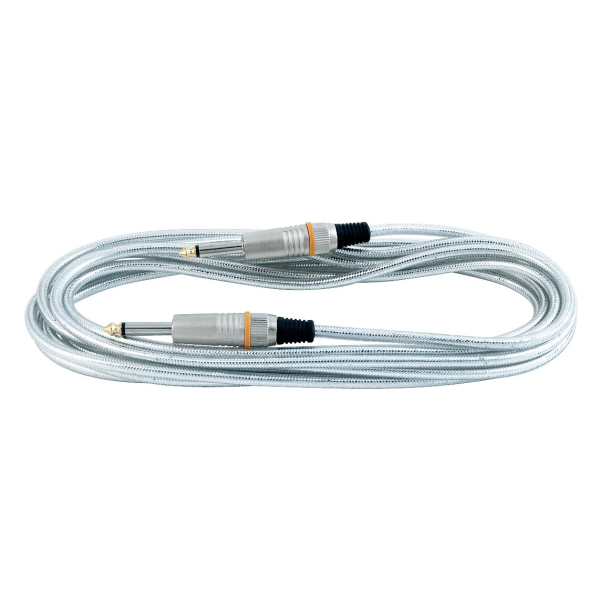 Instrument Cable Silver straight jack