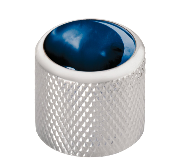 Framus & Warwick - Potentiometer Dome Knobs, Blue Perloid Cap