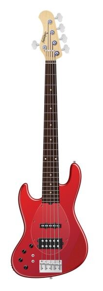 Sadowsky MetroLine 21-Fret Vintage M/J Bass, Red Alder Body, Morado Fingerboard, 5-String, Lefthand - Solid Candy Apple Red Metallic High Polish