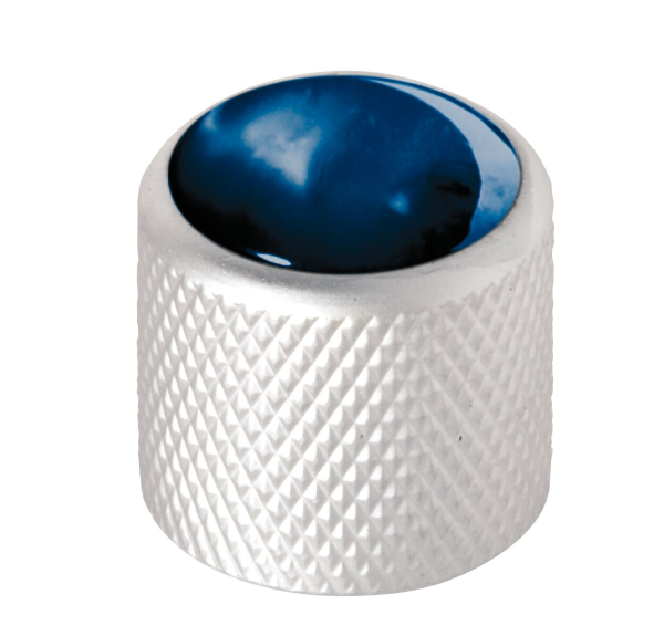 Framus & Warwick - Potentiometer Dome Knobs, Blue Perloid Cap