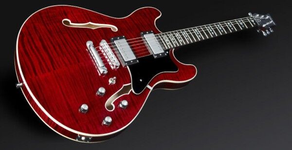 Framus Masterbuilt Mayfield Custom, Flamed Maple - Burgundy Red Transparent High Polish