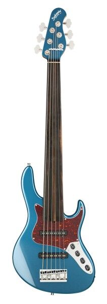 Sadowsky Custom Shop 24-Fret Vintage J/J Bass, 6-String, Fretless - Solid Dark Lake Placid Blue Metallic High Polish - 25-4692