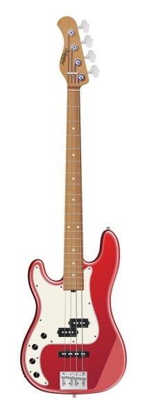 Sadowsky MasterBuilt 21-Fret Hybrid P/J Bass, Swamp Ash Body, Roasted Maple Fingerboard, 4-String, Lefthand - Solid Dakota Red High Polish