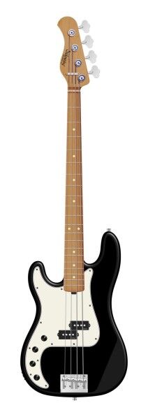 Sadowsky MasterBuilt 20-Fret Ultra Vintage P Bass, Swamp Ash Body, Roasted Maple Fingerboard, 4-String, Lefthand - Solid Black Satin