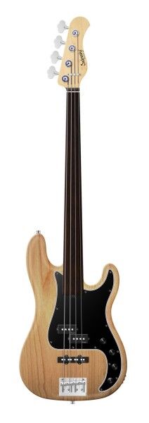 Sadowsky MetroLine 21-Fret Hybrid P/J Bass, Red Alder Body, Tigerstripe Ebony Fingerboard, 4-String, Fretless - Natural Transparent Satin