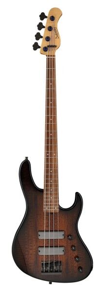 Sadowsky Custom Shop 24-Fret Modern Bass, 4-String - Natural Transparent High Polish Center with Black Burst - 21-4291