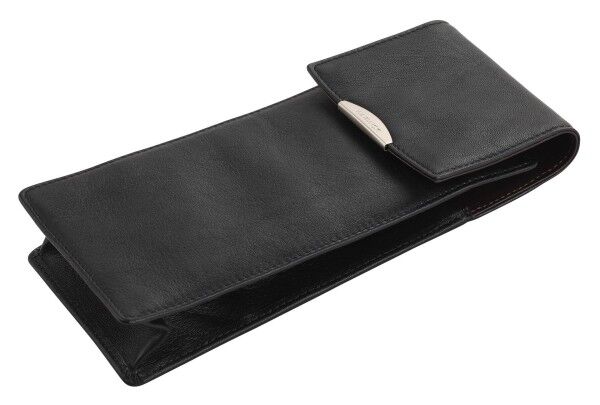 Warwick Traveling Wear - Genuine Leather Glasses Case - Black
