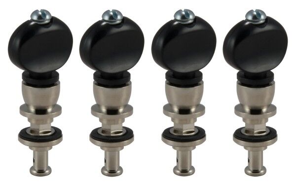 Grover 85B Champion Ukulele Pegs with Black Button - 4 pcs. - Nickel