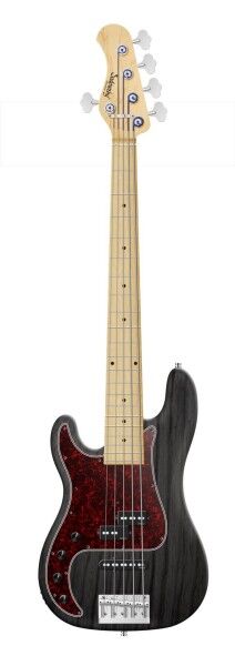 Sadowsky MetroLine 21-Fret Hybrid P/J Bass, Swamp Ash Body, Maple Fingerboard, 5-String, Lefthand - Nirvana Black Transparent Satin