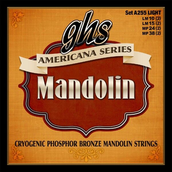 GHS Americana Series - A255 - Mandolin String Set, Light, .010-.038