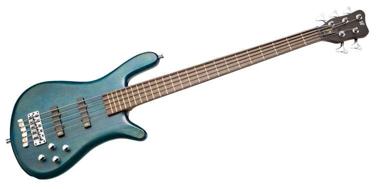 Warwick Teambuilt Pro Series Streamer LX, 5-String - Ocean Blue Transparent  Satin