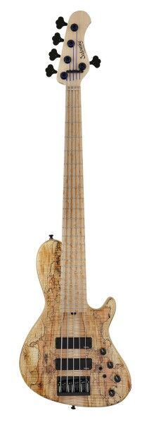 Sadowsky Custom Shop 24-Fret Single Cut Bass, 5-String - Natural Transparent High Polish - 21-4300