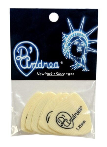 D'Andrea Ivory Picks - 346 Shape (IVORY346 1.21), 6 pcs Pick Pack, 1.21 mm