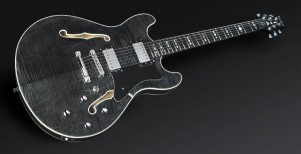 Framus Masterbuilt Mayfield Custom, Flamed Maple - Nirvana Black Transparent High Polish