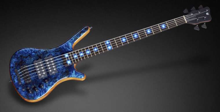 Warwick Custom Shop Streamer LX, 4-String -Bleached Ocean Blue Transparent High  Polish - 18-3873