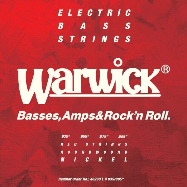 Warwick Red Strings Bass String Sets, Nickel-Plated Steel - 4-String