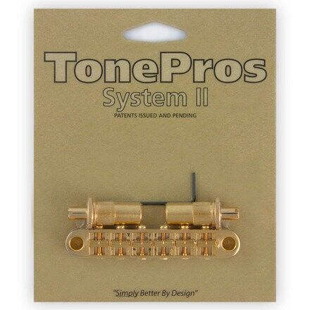 TonePros T3BT - Metric Tune-O-Matic Bridge (Large Posts / Notched Saddles)