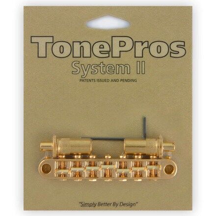 TonePros TP7 - 7-String Metric Tune-O-Matic Bridge (Large Posts / Notched Saddles)