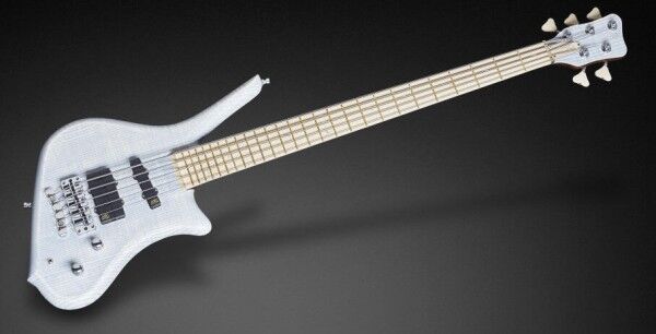 Warwick Custom Shop Dolphin Pro I, 5-String - See-Through White Transparent Satin - 16-3272