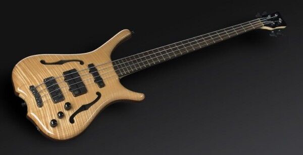 Warwick Masterbuilt Infinity, Flamed Maple, 4-String - Natural Transparent High Polish
