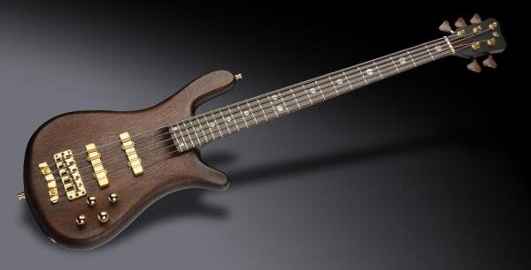 Warwick Masterbuilt Streamer Stage II, 5-String - Nirvana Black Transparent Satin, Gold Hardware