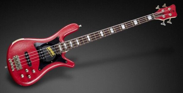 Warwick Custom Shop Streamer CV, 4-String - Aged Solid Fire Red High Polish - 17-3419