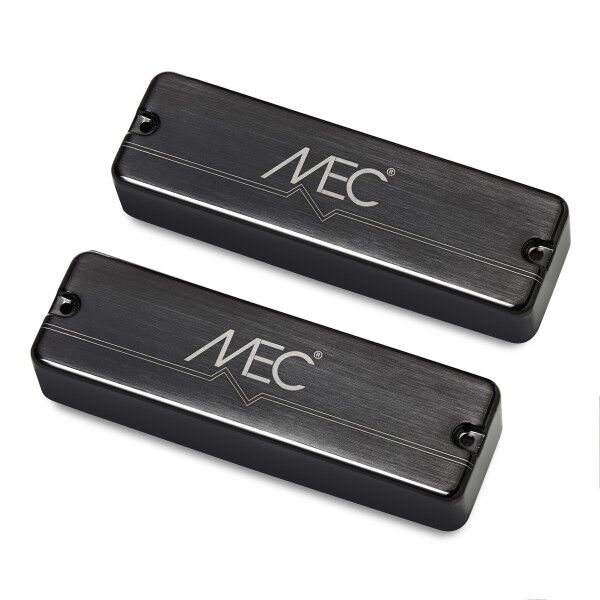 MEC Passive Soapbar Humbucker Bass Pickup Set, Metal Cover, 5-String