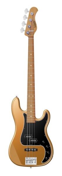Sadowsky MasterBuilt 21-Fret Hybrid P/J Bass, Swamp Ash Body, Roasted Maple Fingerboard, 4-String - Solid Firemist Gold Metallic Satin