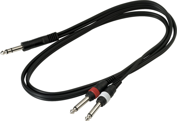 RockCable - TRS (6.3 mm) / 2 x TS (6.3 mm)