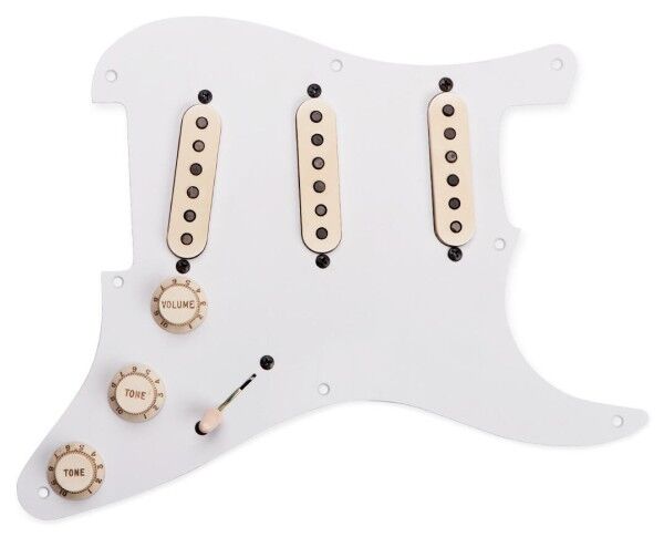 Seymour Duncan Antiquity Texas Hot Strat - Loaded Pickguard - Aged White