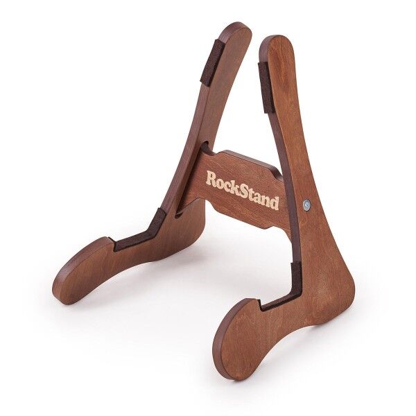 RockStand Ply Wood A-Frame Stand - for Electric Guitar & Bass - Dark Brown Finish