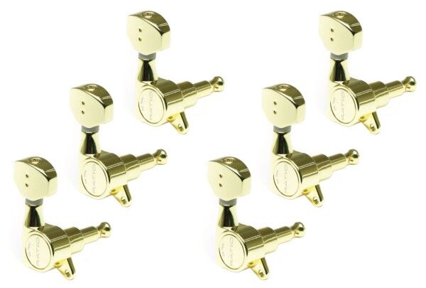 Graph Tech PRN-4721 - Ratio Electric Guitar Machine Heads with Mini Contemporary Button, Offset Screw - 6-in-Line