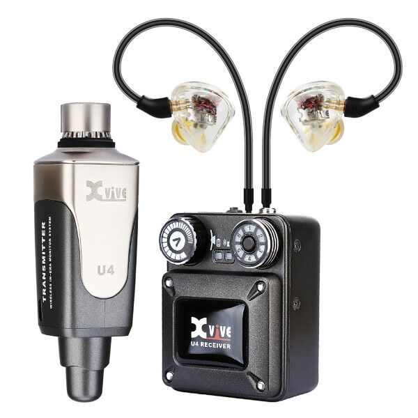 XVive U4T9 In-Ear Monitor Wireless System - Bundle, 1x Transmitter + 1x Receiver + 1x T9 In-Ear Monitors