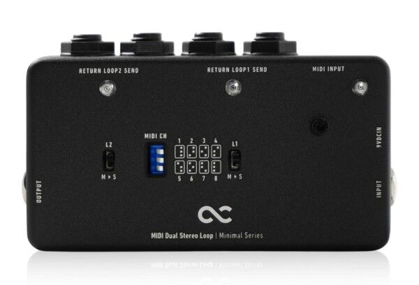 One Control Minimal Series MIDI Dual Stereo Loop - True Bypass Looper