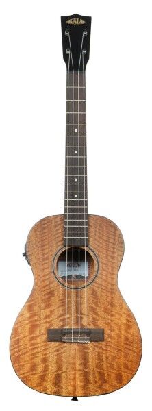 Kala KA-CM-BE - Curly Mango Baritone Ukulele, with EQ and Bag