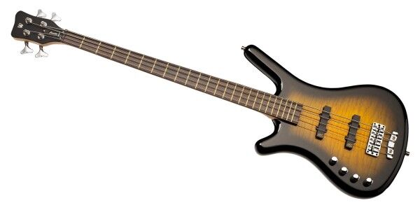 Warwick RockBass Corvette Classic, Lefthand, 4-String - Almond Sunburst Transparent High Polish
