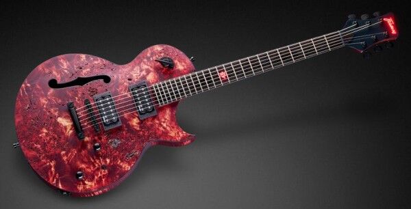 Framus Custom Shop AK74 - Stonebleached Burgundy Red Transparent Satin - 18-3833