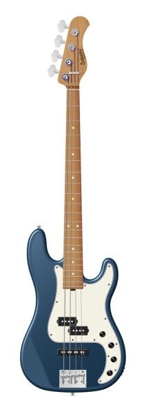 Sadowsky MasterBuilt 21-Fret Hybrid P/J Bass, Swamp Ash Body, Roasted Maple Fingerboard, 4-String - Solid Dark Lake Placid Blue Metallic Satin