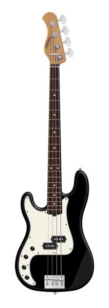 Sadowsky MasterBuilt 20-Fret Ultra Vintage P Bass, Red Alder Body, Morado Fingerboard, 4-String, Lefthand - Solid Black Satin