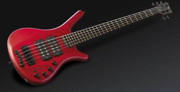 Warwick Masterbuilt Corvette $$ NT Ash, 5-String - Burgundy Red Transparent Satin