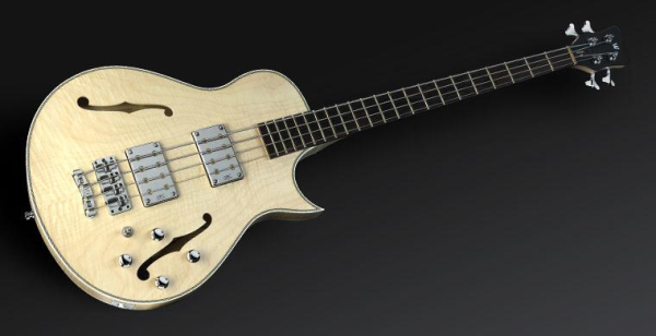 Warwick Masterbuilt Star Bass Singlecut Maple, 4-String - Natural Transparent Satin