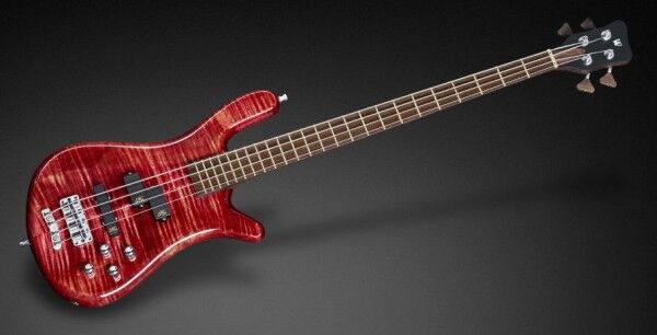 Warwick Masterbuilt Streamer LX, 4-String - Bleached Burgundy Red Transparent High Polish