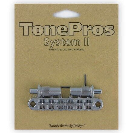 TonePros T3BT - Metric Tune-O-Matic Bridge (Large Posts / Notched Saddles)