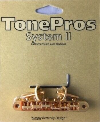 TonePros AVR2P - Tune-O-Matic Bridge with Notched Saddles (Vintage ABR-1 Replacement)